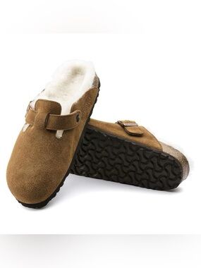 Birkenstock Boston Shearling Clogs in Mink size 37/ U 6